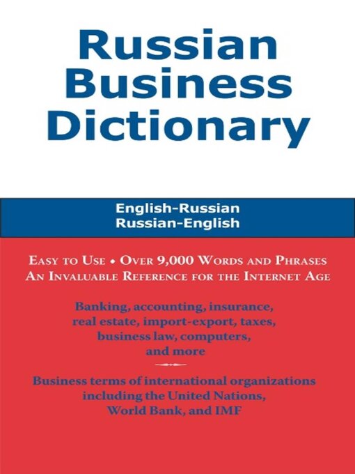 Title details for Russian Business Dictionary by Morry Sofer - Available